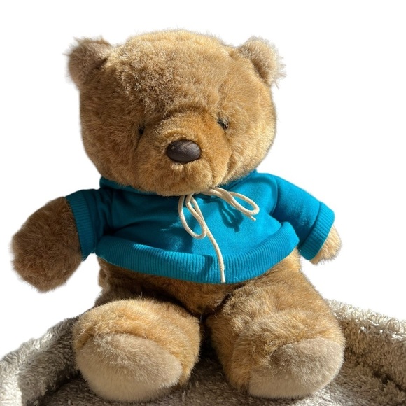 Emotions Teddy Bears Plush Hooded Shirt Stuffed Animal Adorable Brown 18” Vtg - Picture 3 of 6
